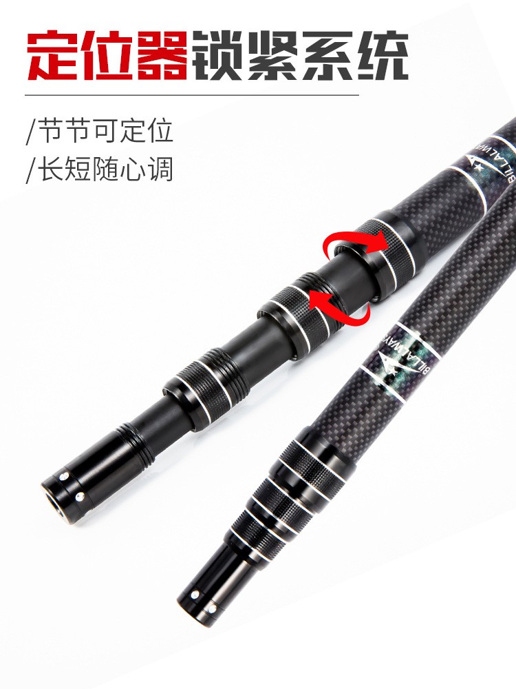 碳素抄网竿套装组合全套短节超硬伸缩杆钓鱼装备捞鱼网兜渔具鱼网图4