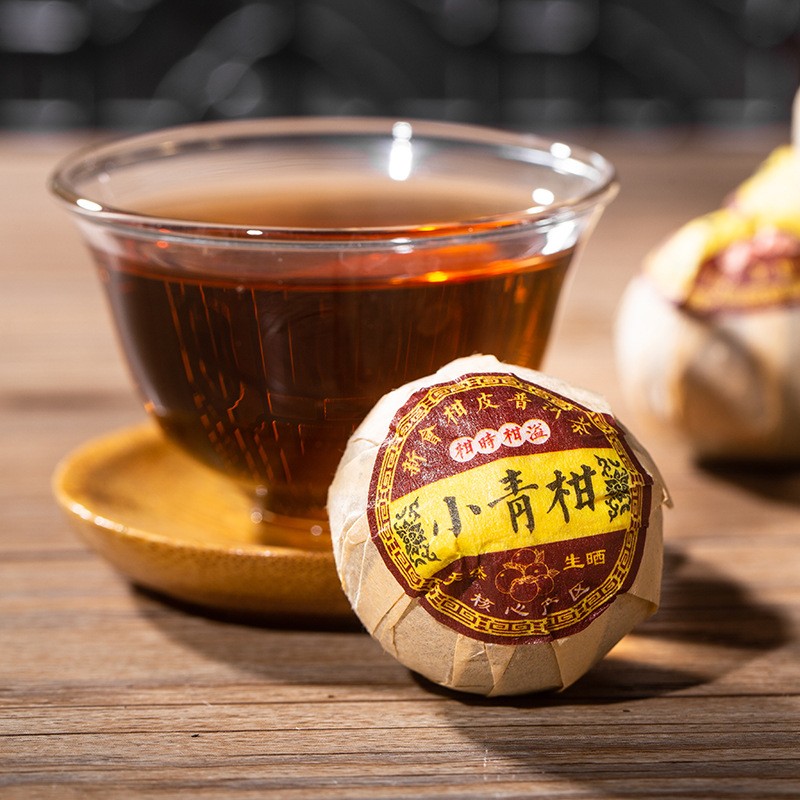 新会特产生晒小青柑陈皮云南普洱熟茶散装批发小青柑普洱茶叶图2