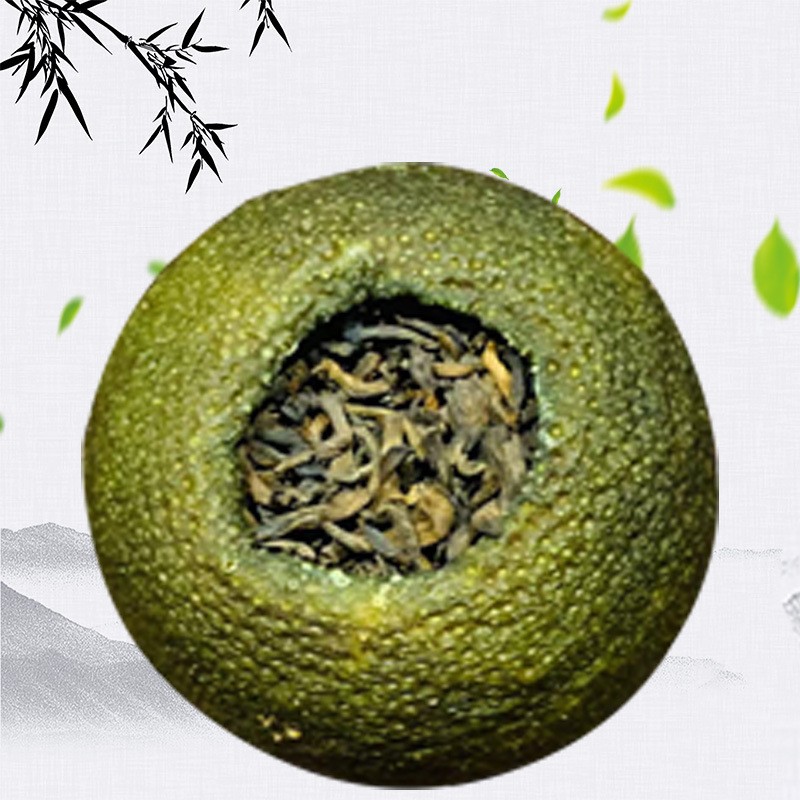 厂家批发新会小青柑普洱茶 宫廷袋装熟普双宝全生晒小青柑茶批发图2