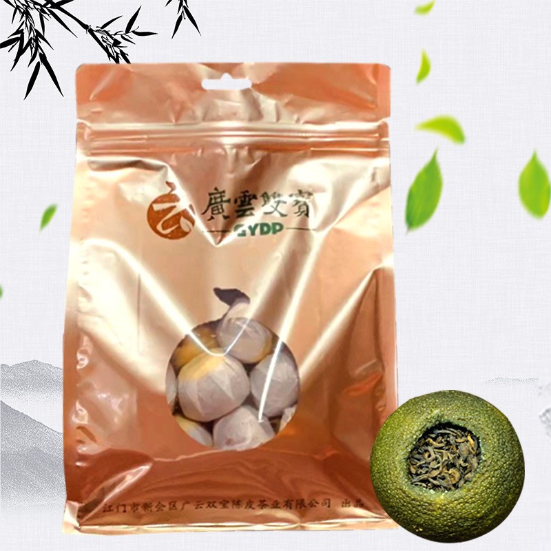 厂家批发新会小青柑普洱茶 宫廷袋装熟普双宝全生晒小青柑茶批发图4