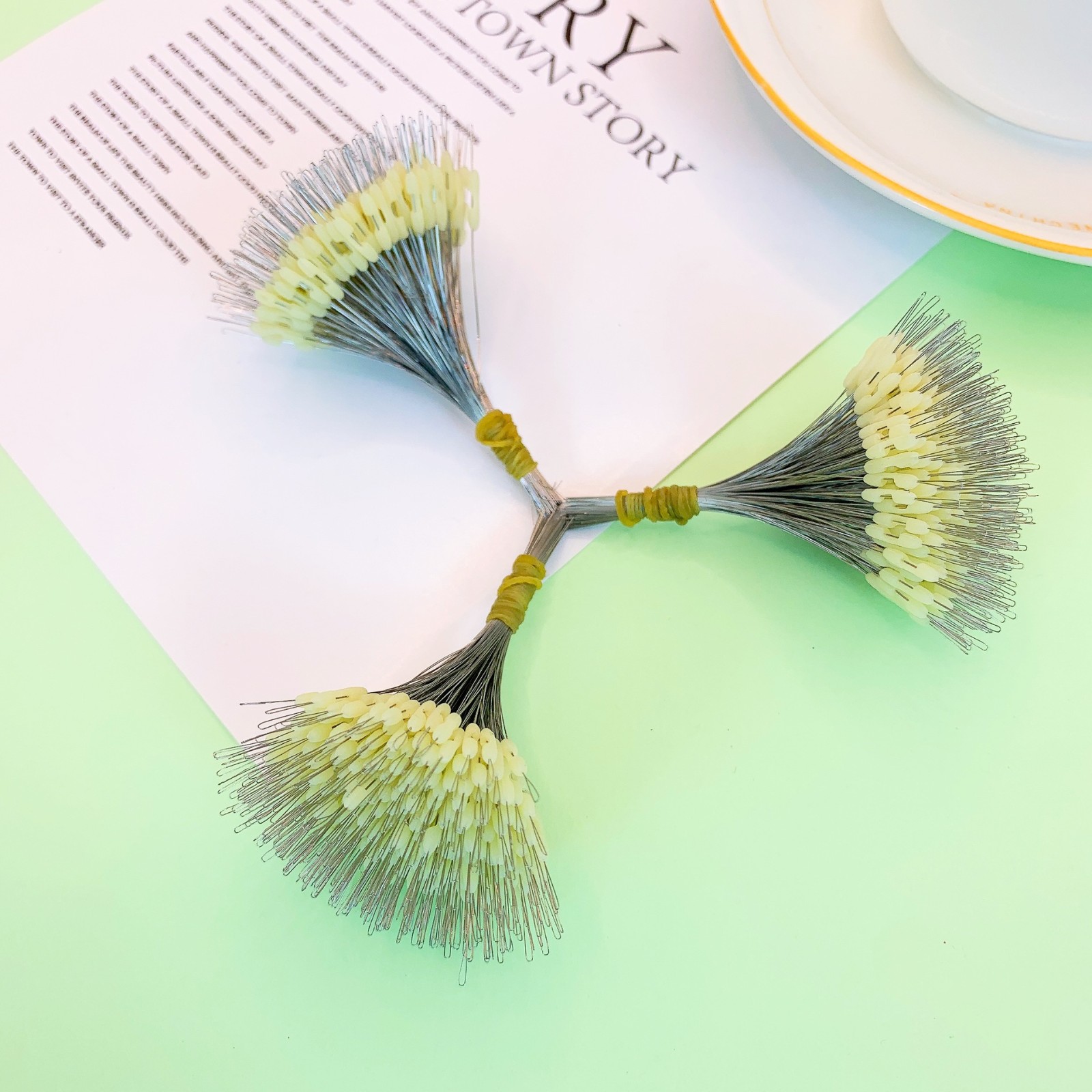 硅胶子线分叉器太空豆双钩分离器防缠绕分线器散装分叉豆厂家批发图3