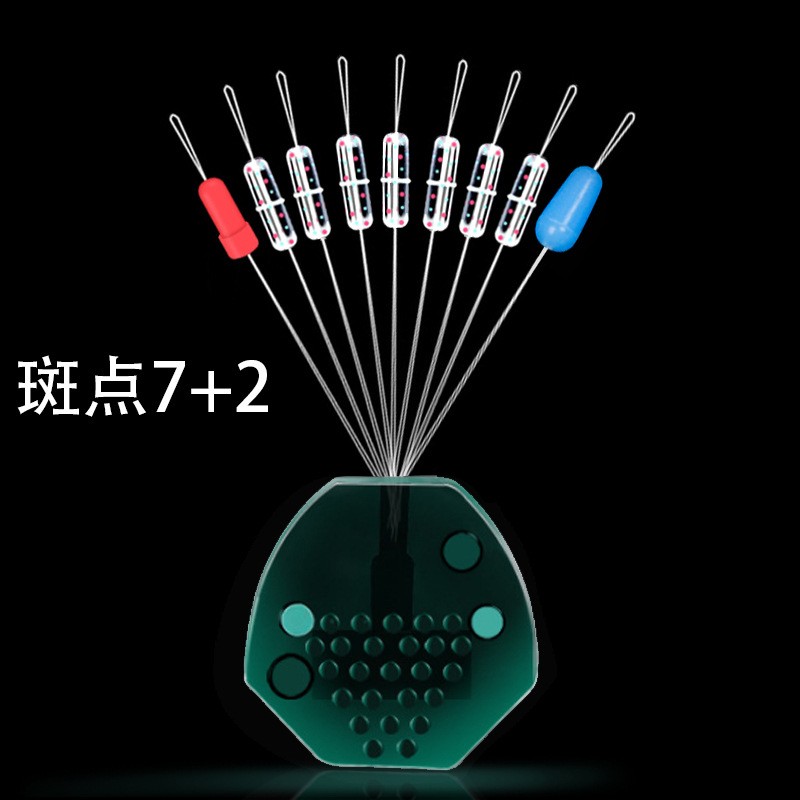 散装斑点太空豆高透绿超紧硅胶太空豆竞技水无影线组配件7+2圆柱图2
