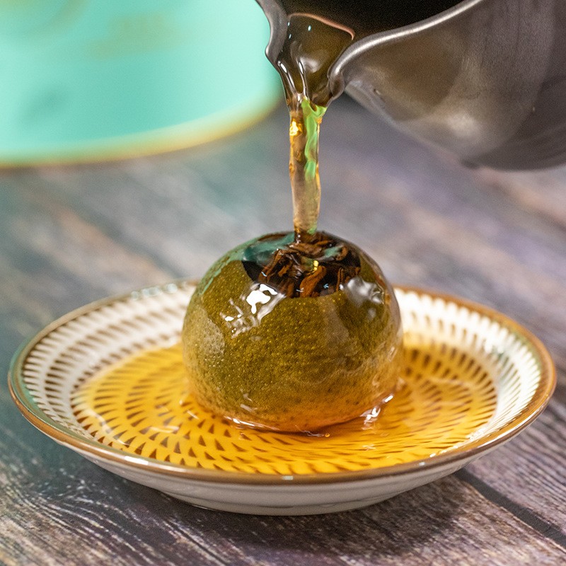 新会茶坑小青柑礼盒装 养生茶叶陈皮柑普茶500g罐装 厂家直供批发图3