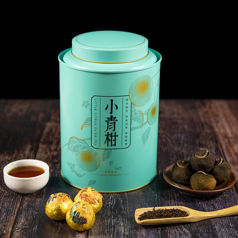 新会茶坑小青柑礼盒装 养生茶叶陈皮柑普茶500g罐装 厂家直供批发图2