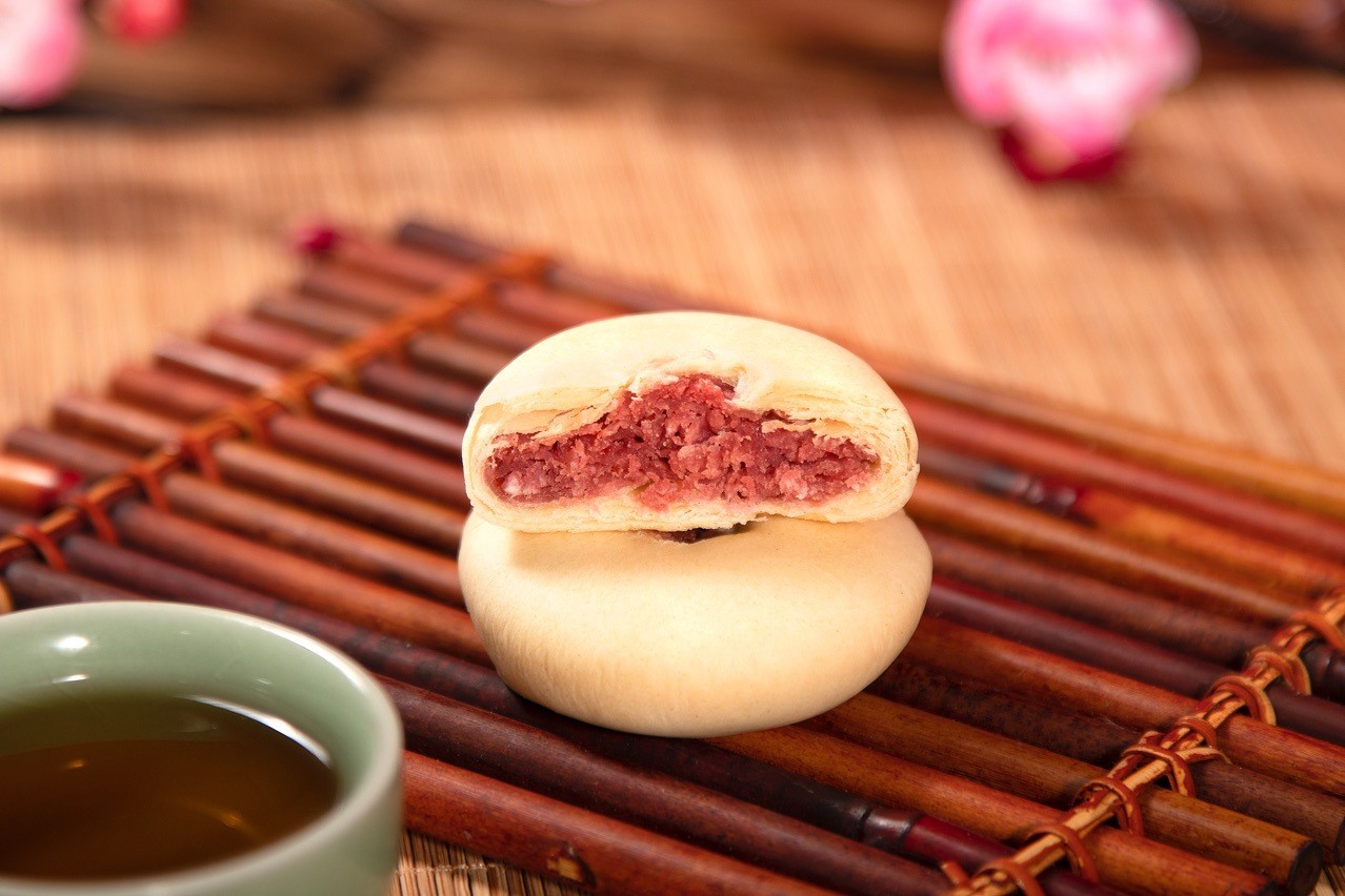 椰蓉紫薯饼中式代餐美食点心早餐图3