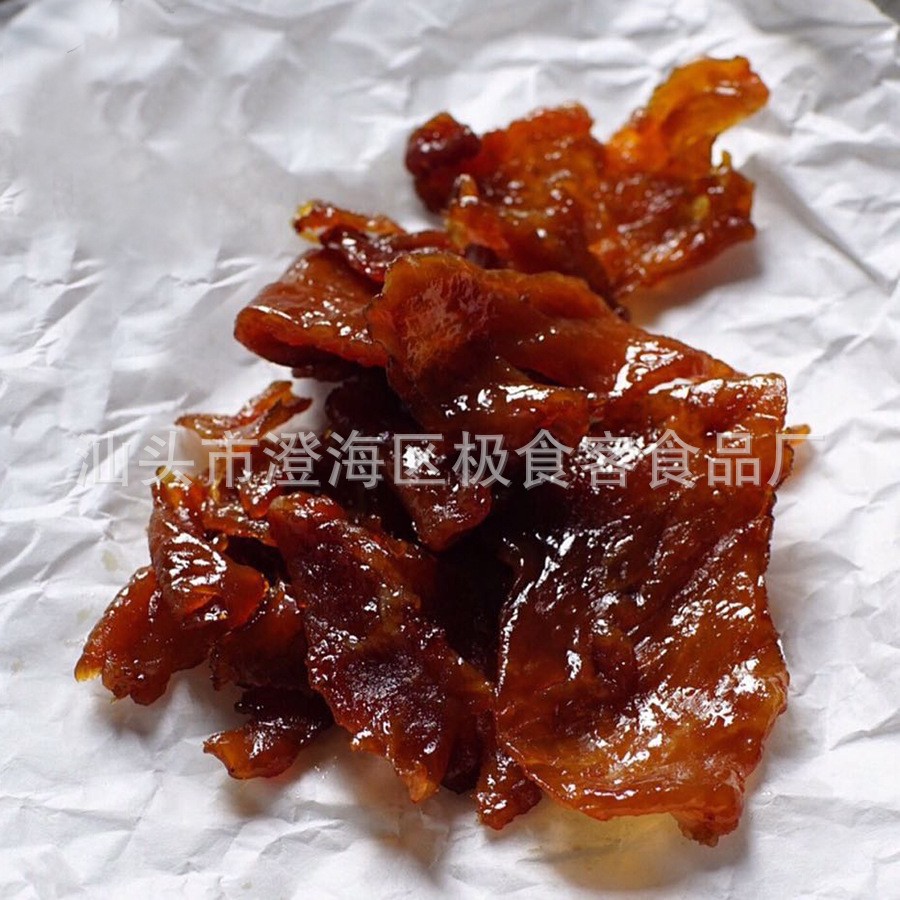 厂家批发 原味 板筋猪肉干 猪肉脯 手工晒干烤肉零食土猪肉图2