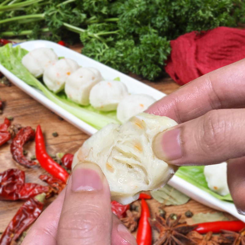 潮实潮汕特产虾丸 麻辣烫 烧烤 打边炉 关东煮食材 易煮 冷冻批发图3
