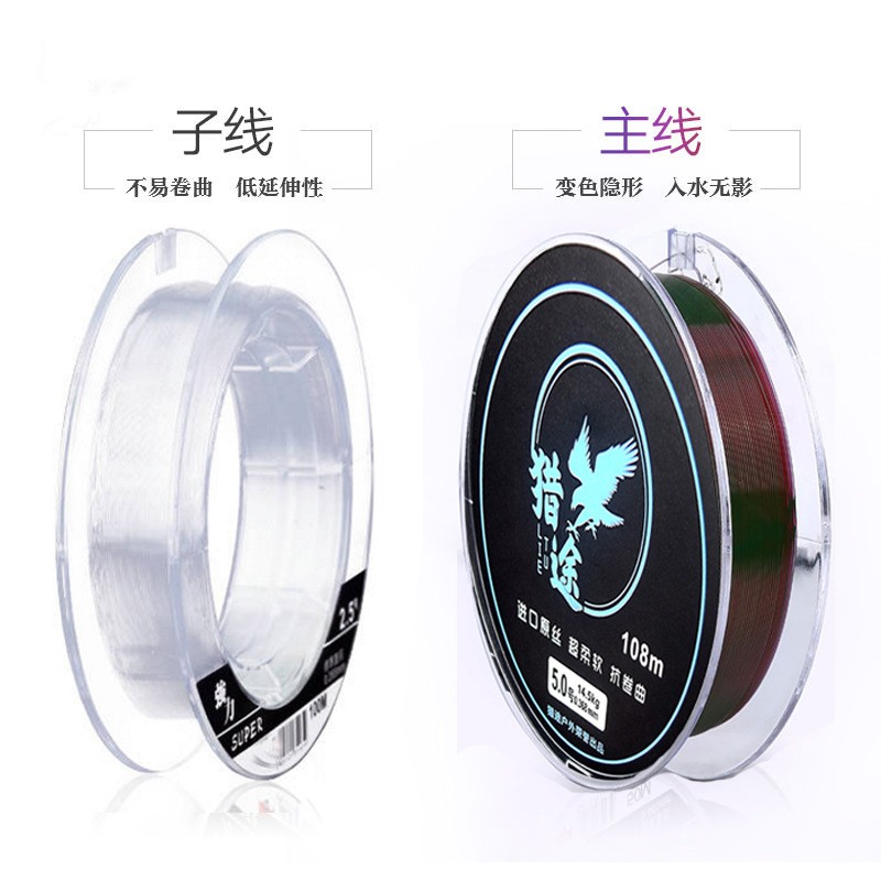 鱼线伪装隐形鱼线尼龙线主线子线路亚矶钓台钓线变色钓渔线强拉力图5