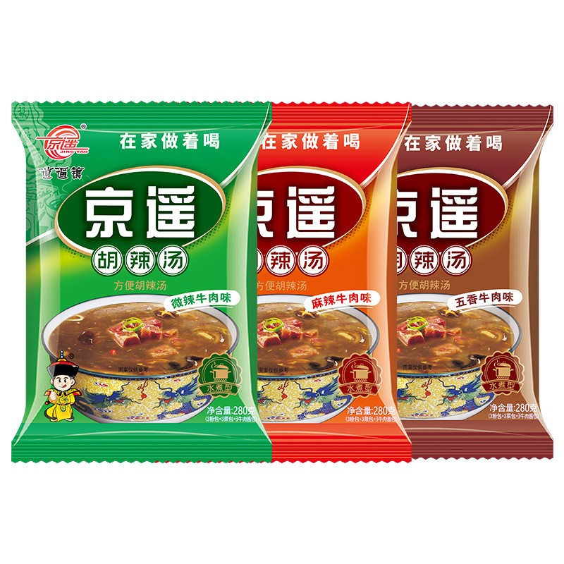 京遥胡辣汤 河南逍遥镇特产 方便糊辣汤 280g*3包 麻辣微辣五香图4