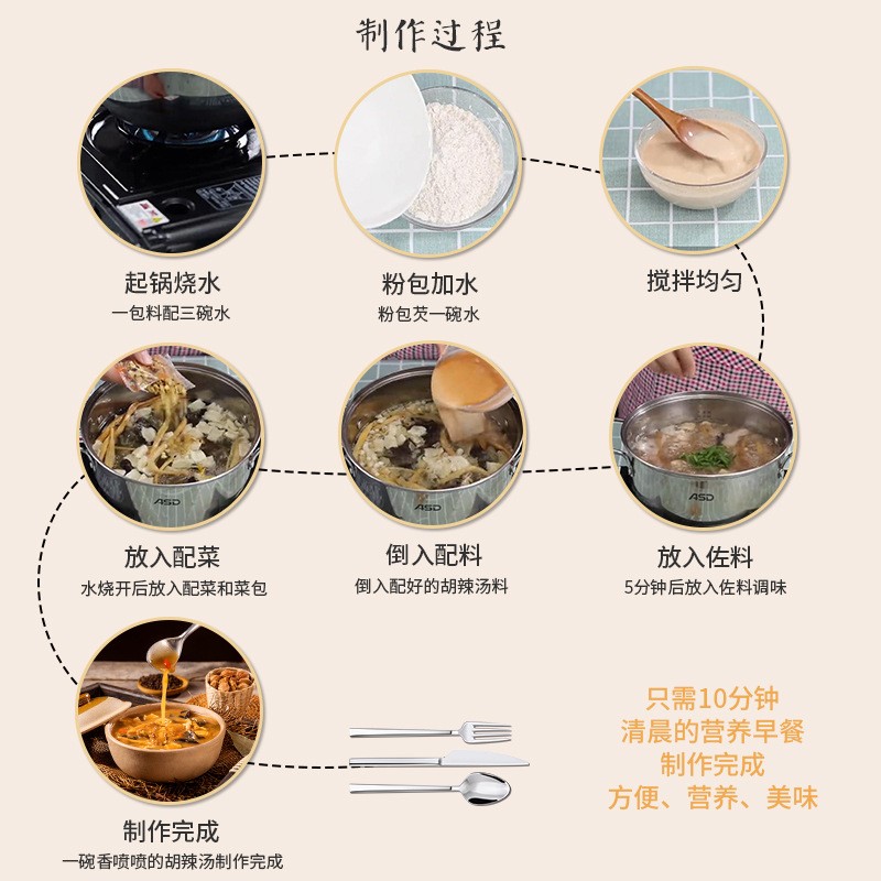 厂家直供逍遥老杨家胡辣汤河南特产方便速食胡辣汤料70g*20袋批发图4