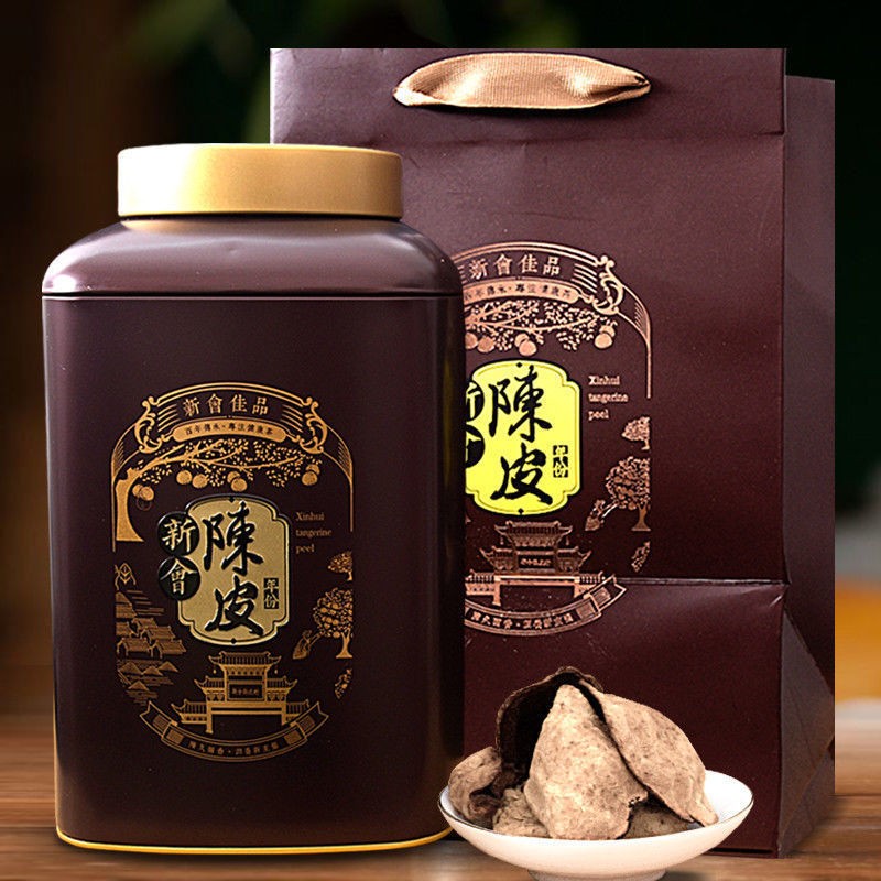 正宗新会陈皮泡水老陈皮茶10年生晒陈年陈皮干代用茶500g礼盒装图2