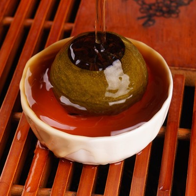 小青柑源头厂家批发 陈皮柑普茶 陈年普洱茶叶新会小青柑熟茶散装
