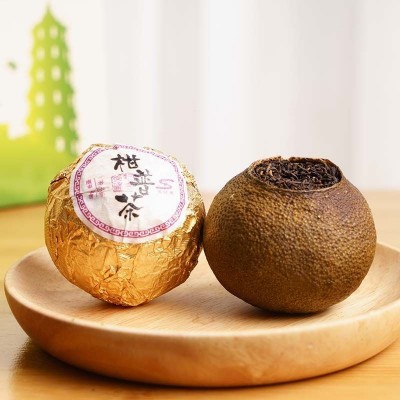 2018年大红柑新会茶坑柑普茶陈皮普洱茶云南普洱茶烘干 厂家批发