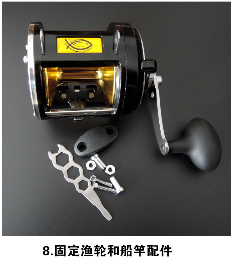 TR12000大鼓轮25公斤双鱼鼓式轮船钓铁板轮南油拖钓轮海钓渔轮图2