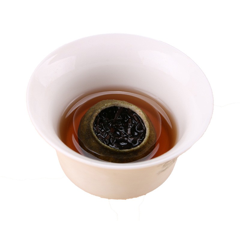 柑之味2021年新会小青柑特级普洱熟茶黑茶半生晒柑普茶送礼小青桔图4