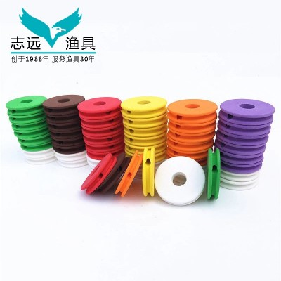 渔具用品eva泡沫主线轴木纹轴白轴线盘线圈 绕线板绕线轴 道洞轴