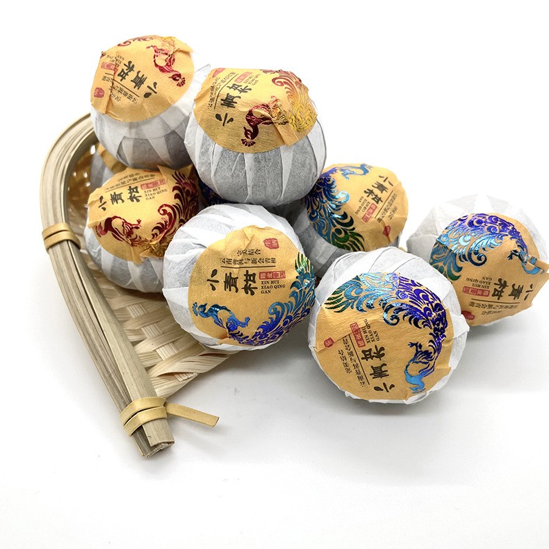 新会小青柑批发陈皮普洱生晒宫廷青皮柑橘普日晒柑桔熟茶散装茶叶图3
