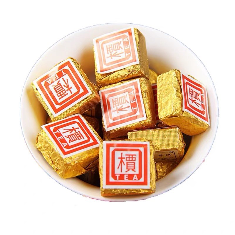 批发03年云南普洱茶熟茶迷你小沱茶勐海古树普洱金砖陈年方砖茶叶图4