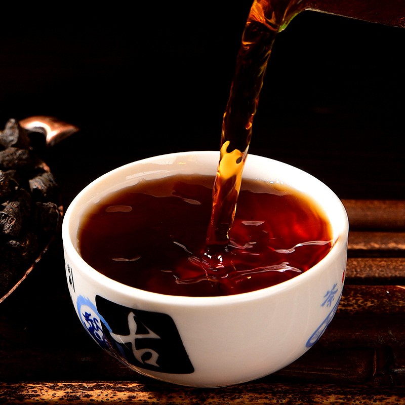 厂价批发云南普洱茶勐海大树茶叶茶化石 500克熟茶茉莉花味碎银子图2