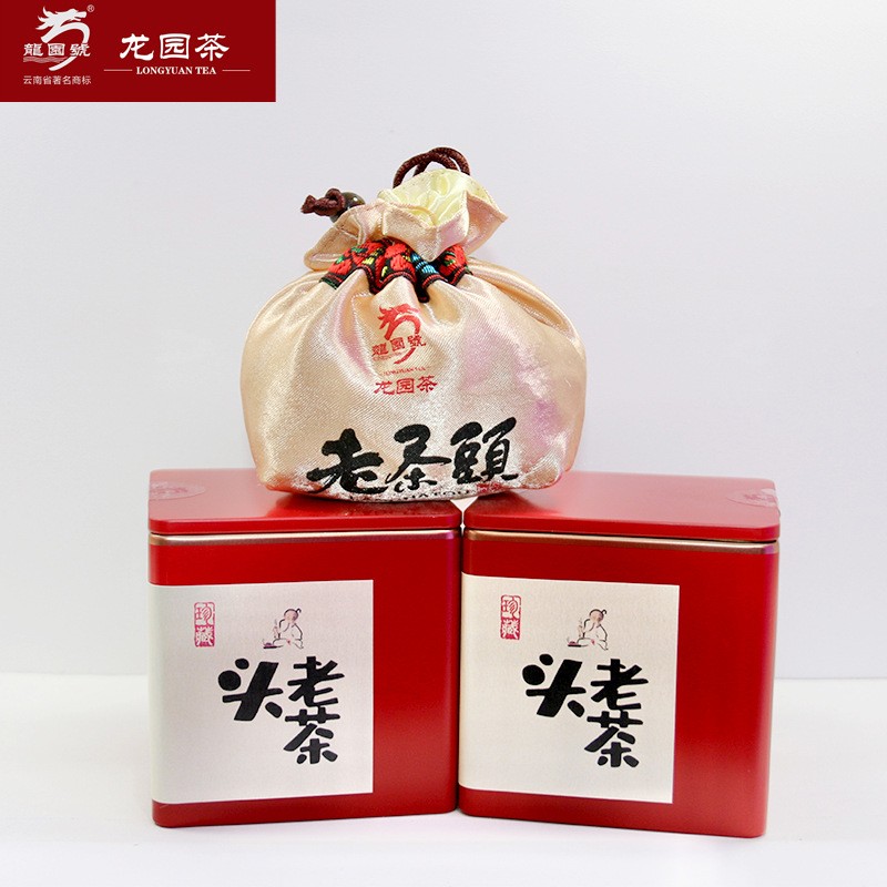 云南老茶头普洱茶 龙园号迷你礼盒小罐装老茶头 熟茶 100g图2