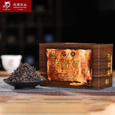 龙园号普洱茶  熟茶 勐海老普洱 陈年干仓老散茶 200g