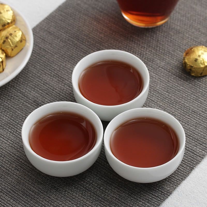 厂家直供 糯米香普洱小沱茶 陈年普洱熟茶 迷你小金沱 500克散茶图3