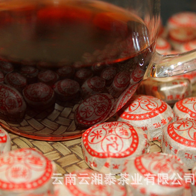 批发 云南勐海普洱茶叶 糯米香沱茶 乐兴祥 迷你小沱茶 熟茶图5