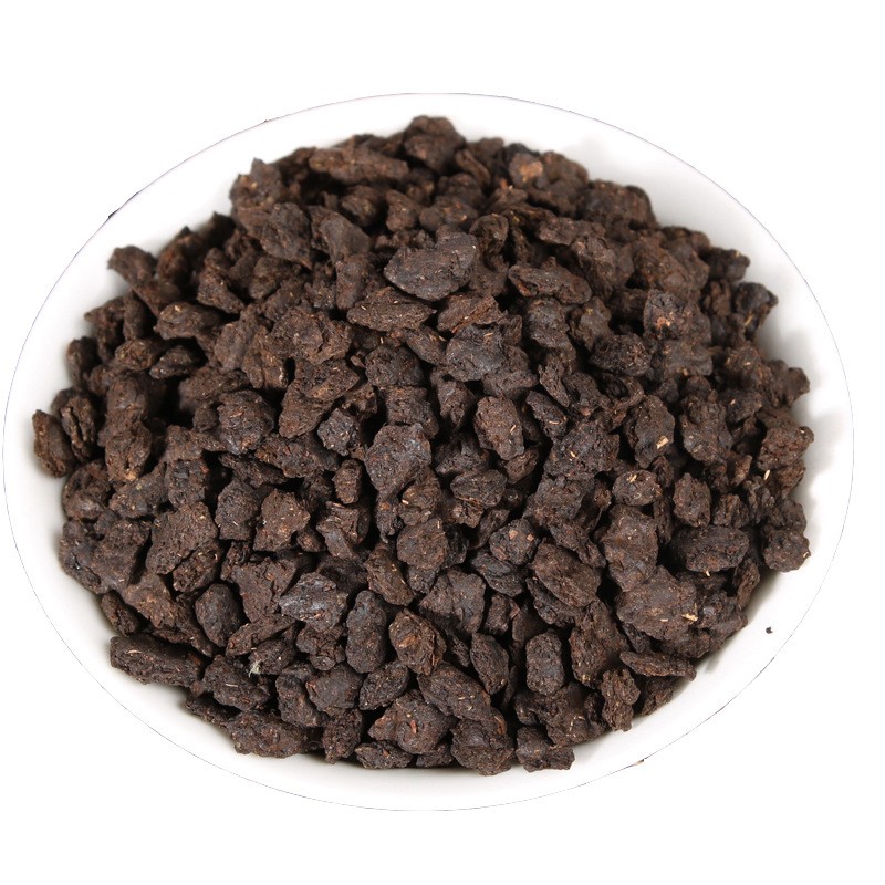 批发云南普洱茶 09勐海熟茶 糯香茶化石 碎银子500克罐装 伴图4