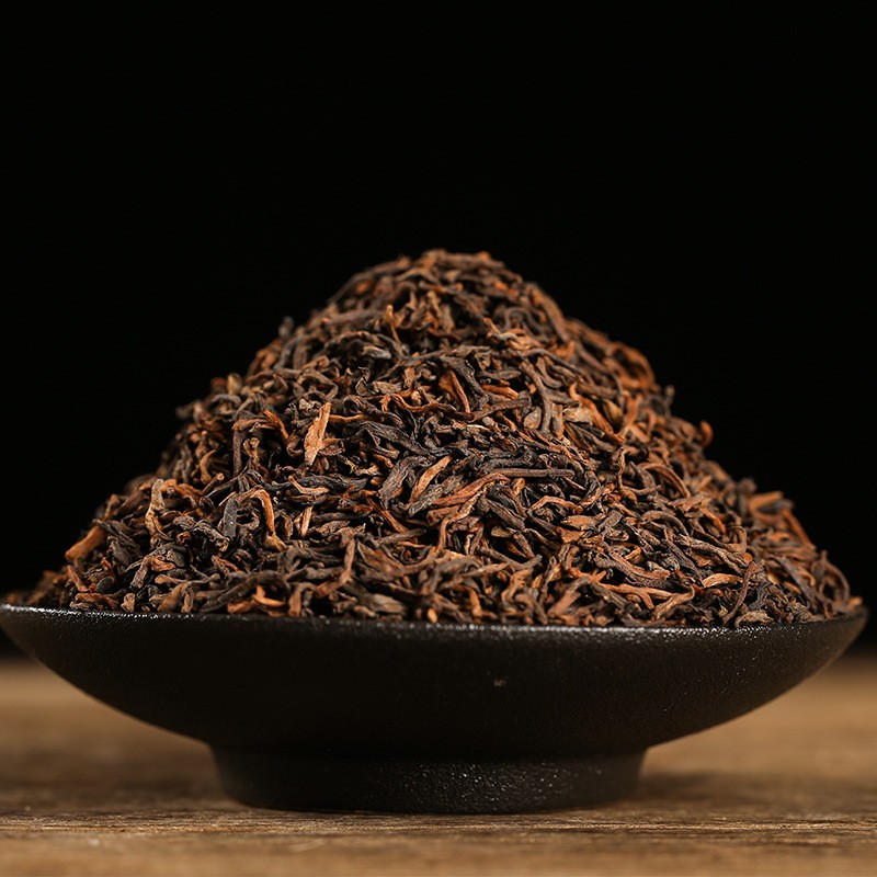 【2013年金芽熟茶】茶厂直供普洱茶熟茶金芽熟茶宫廷熟散茶500g装图2