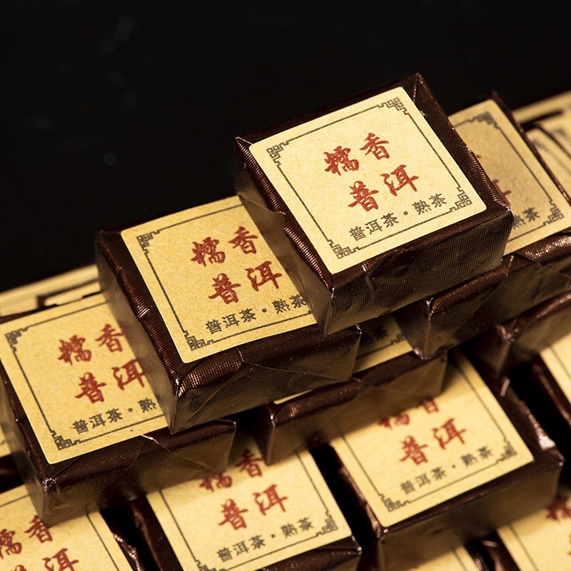 润秀茶业云南茶叶普洱茶黑茶糯米香茶砖熟茶散茶源头厂家批发图3