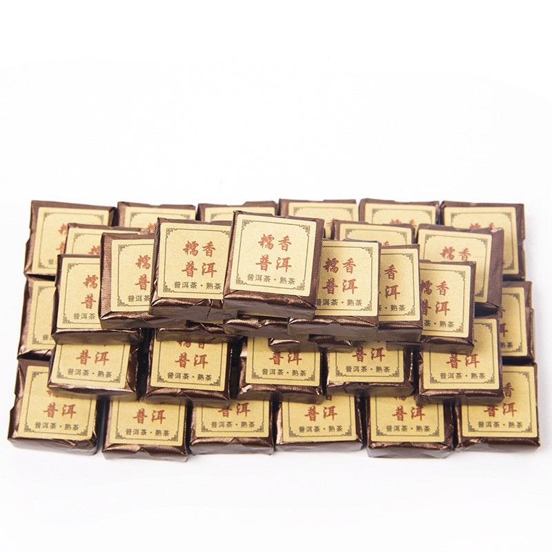 润秀茶业云南茶叶普洱茶黑茶糯米香茶砖熟茶散茶源头厂家批发图5