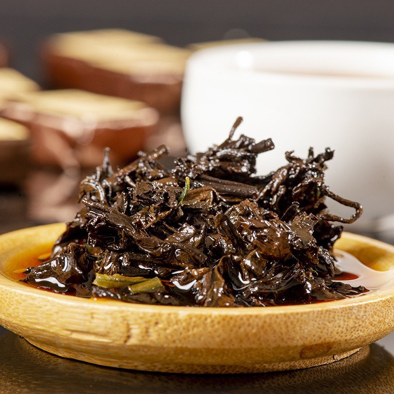 润秀茶业云南茶叶普洱茶黑茶糯米香茶砖熟茶散茶源头厂家批发图4