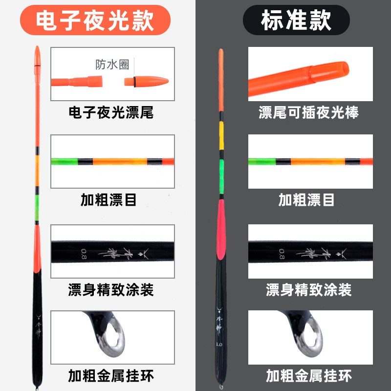 自重远投电子立漂滑漂夜光漂海钓浮漂矶钓漂阿波漂大物漂粗尾鱼漂