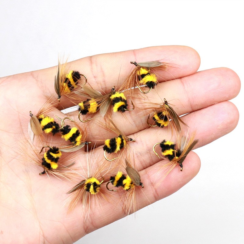 仿生蜜蜂鱼饵 飞蝇饵 飞钓毛钩 厂家供货 Bee Fly图2