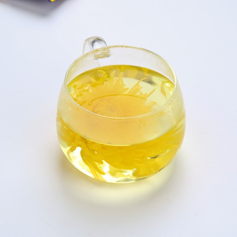 产地货源黄山菊花茶批发黄菊花定制款一杯一朵20朵礼盒装金丝皇菊图4