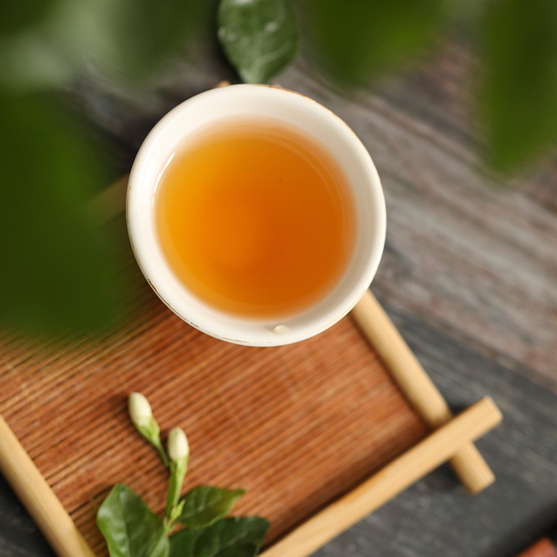 茉莉红茶茉莉祁红方罐礼盒祁门红茶花语祁红礼品礼盒装茶叶图4