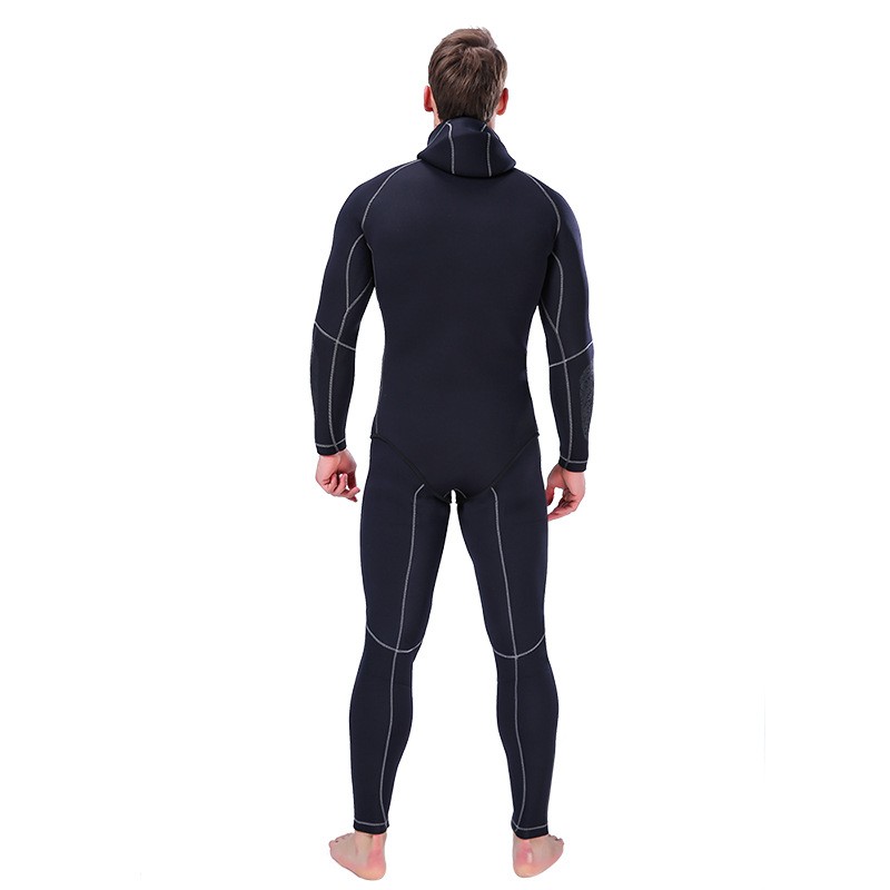 长袖分体潜水服带头套5mm加厚SLINX湿衣套装潜水衣二件套钓鱼服图4