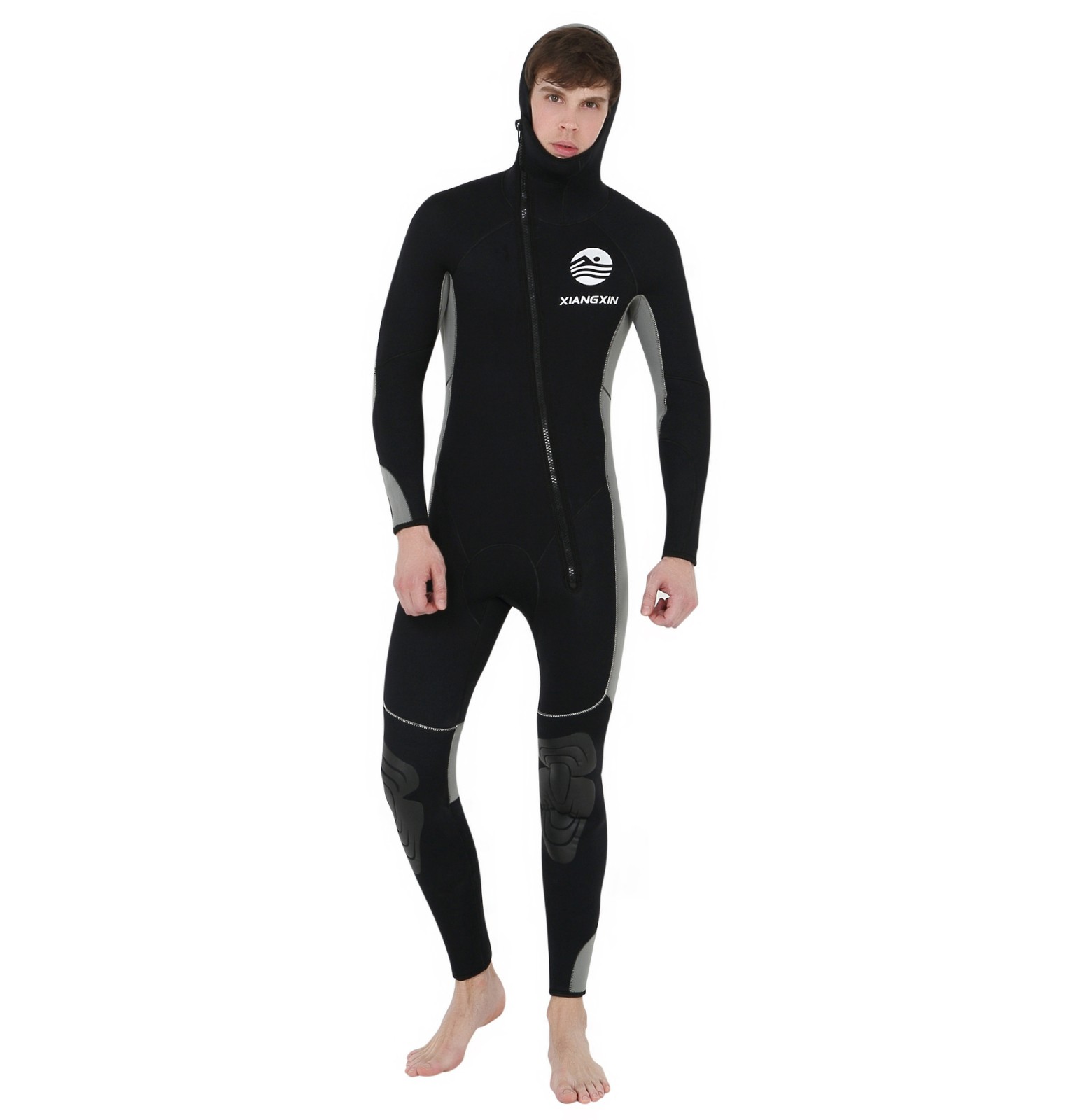 5mm潜水服带帽连体潜水衣水下作业潜水服供亚马逊热款图3