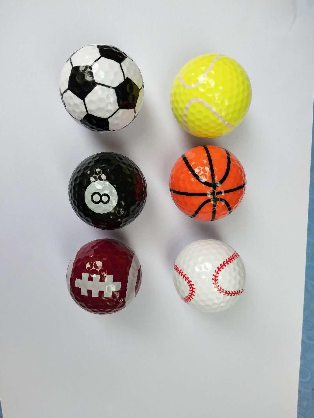 厂家直发双层高尔夫彩色空白夜光练习球 golfball 直经 42.7mm图4