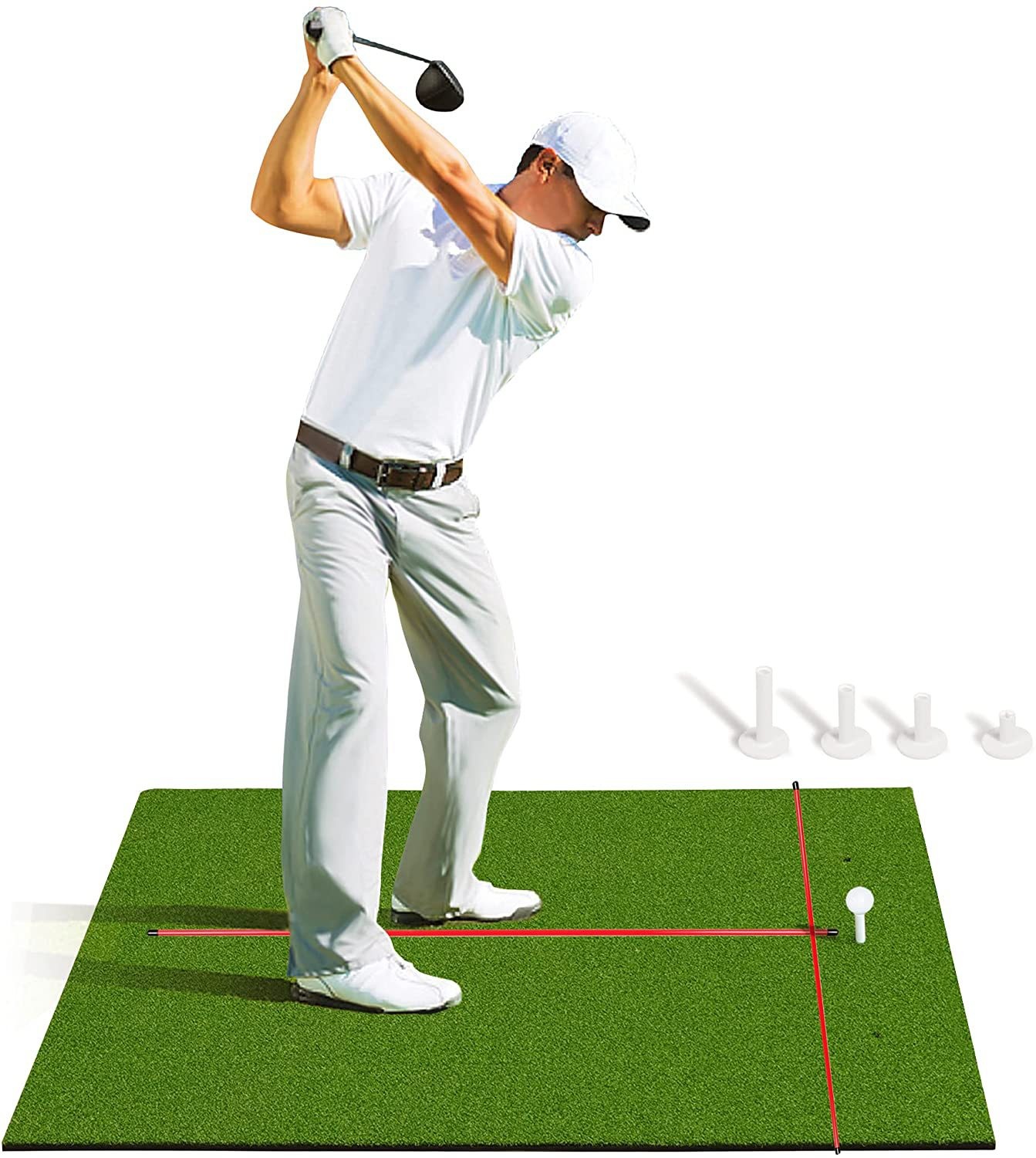 XYgolf配件练习网用品 户外挥杆练习器草垫 室内高尔夫打击垫图2