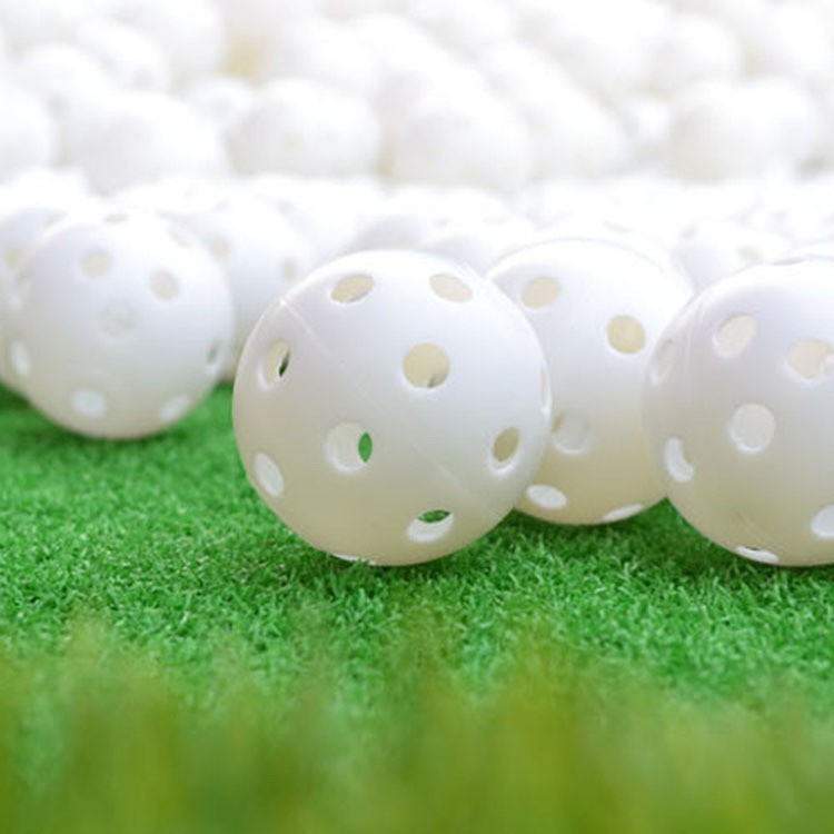 高尔夫洞洞球室内练习球有孔球儿童玩具球 室内练习球GOLF用品