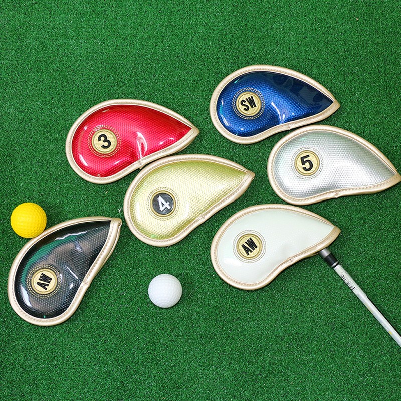 厂家直销高尔夫球杆套 高尔夫球杆保护套铁杆套golf镜面pu套图3