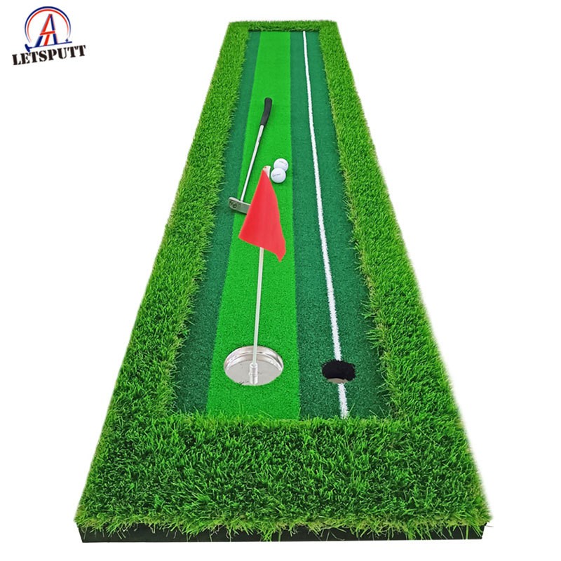 高尔夫推杆练习器模拟室内果岭个人练习毯轨道golf用品 打击垫图2