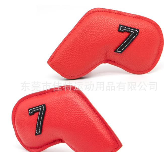 油边高尔夫球杆套铁杆套cover高尔夫杆套golf club保护套PU杆头套图3