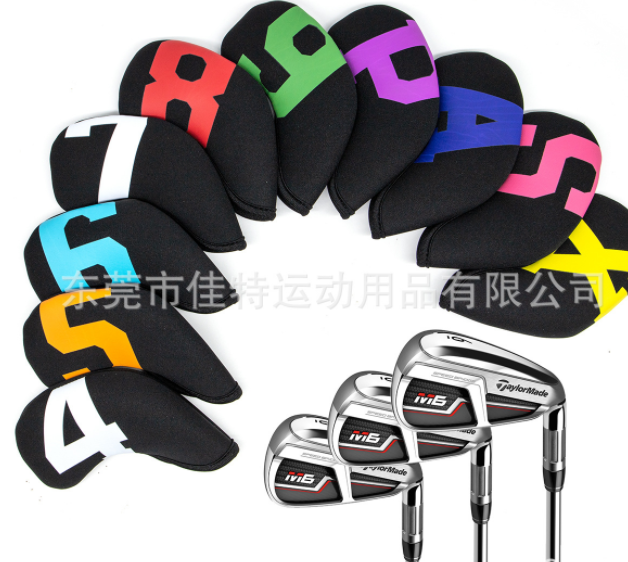 新款潜水料高尔夫铁杆套4-9PSAX10个装Golf Iron Head Co图4