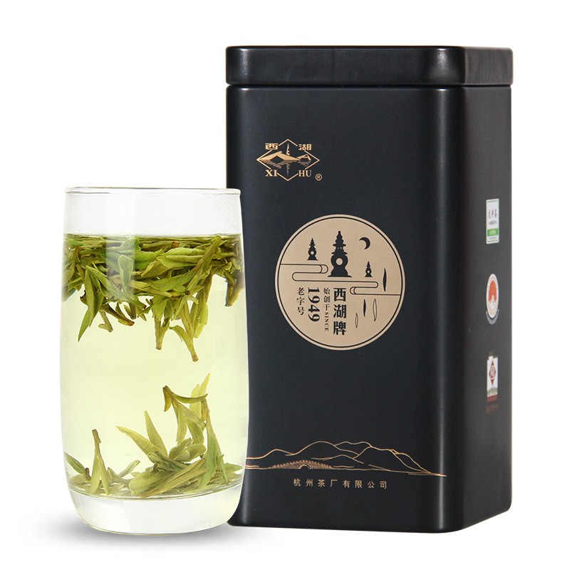 西湖牌明前特级龙井茶茶叶精选罐装绿茶春茶散装图3