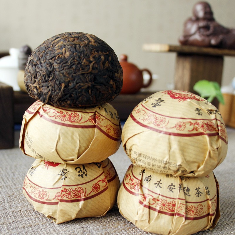 批发2019年云南凤凰沱茶普洱熟茶100克金芽沱黑茶茶叶图4