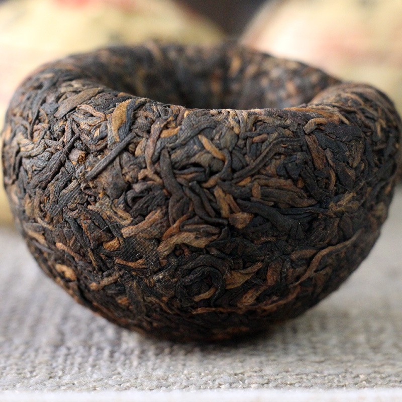批发2019年云南凤凰沱茶普洱熟茶100克金芽沱黑茶茶叶图3