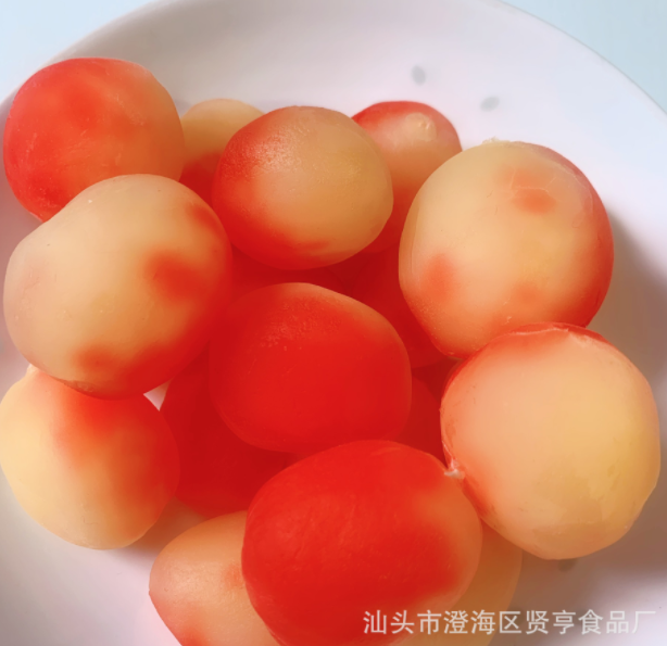网红水晶桃黄金果双色桃 金西梅 蜜桃系列80怀旧蜜饯零食展会批发图3