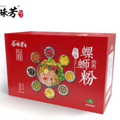合味芳330gX10袋礼盒装螺丝粉臭柳州广西特产螺蛳袋送礼一件代发